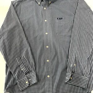 Chaps Men's Long Sleeve Button-Down Shirt Cotton/Polyester, Size XL, Blue Check